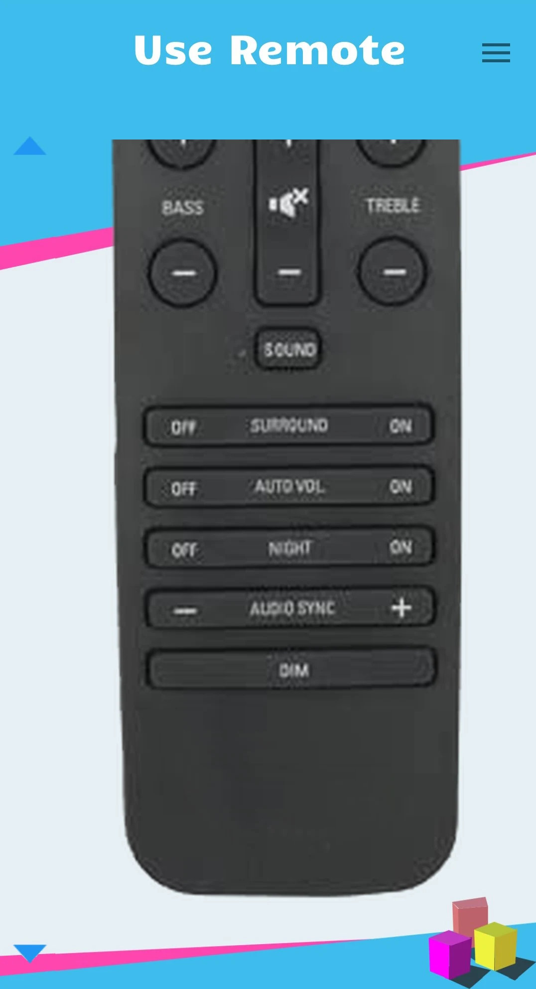 Remote for Philips Sound Bar screenshot