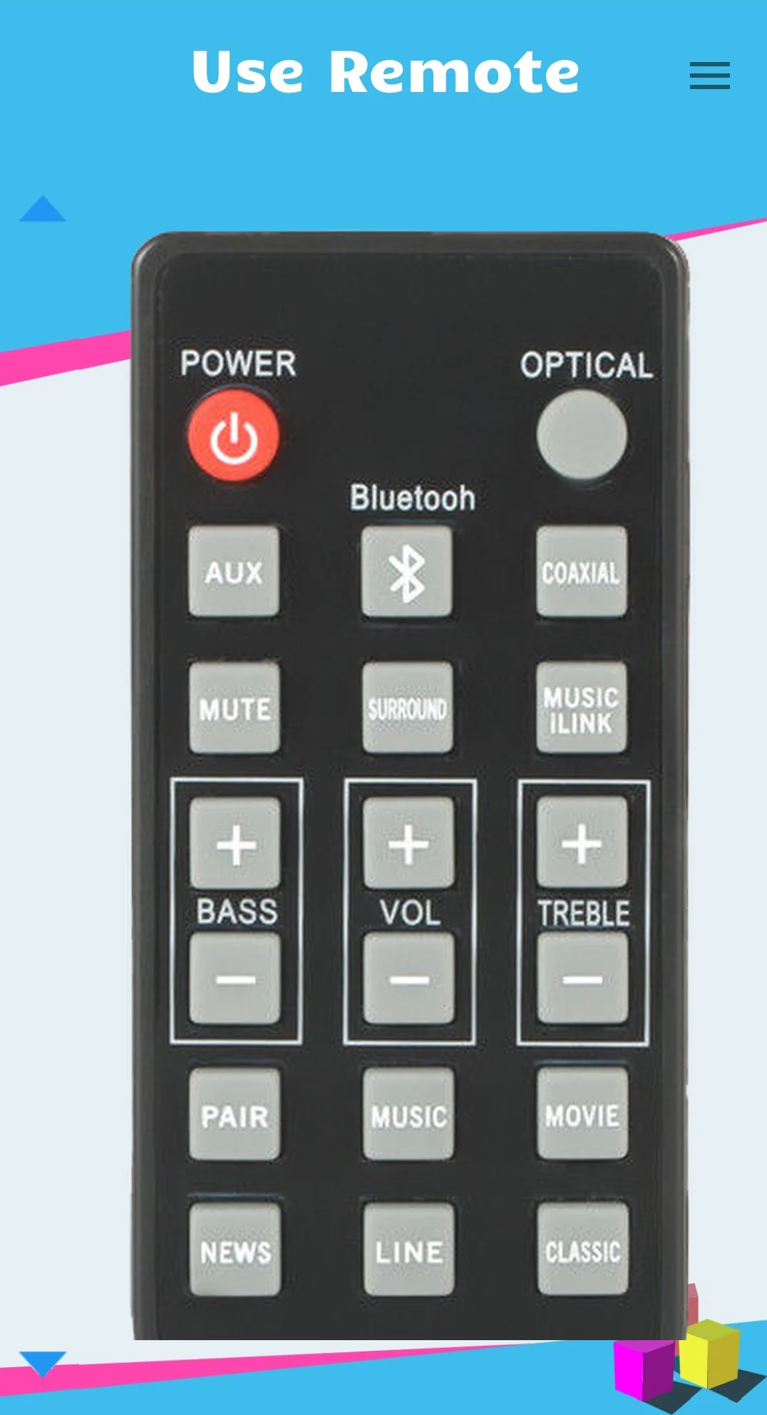 Remote for Philips Sound Bar screenshot